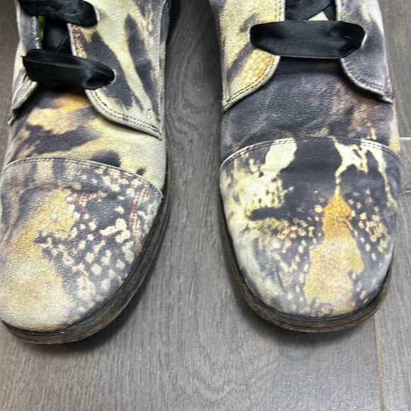 Roberto Ronaldi Leather Camo Print Lace Up combat military style boots Size 6.5 - Picture 13 of 16